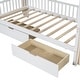preview thumbnail 19 of 28, Wooden Twin Size Bed With Arched Roof and 2 Drawers