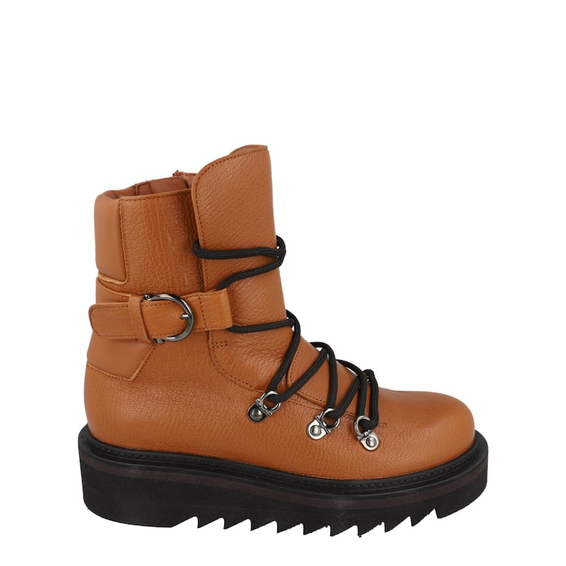 Ferragamo Elimo Lace-Up Leather Boots