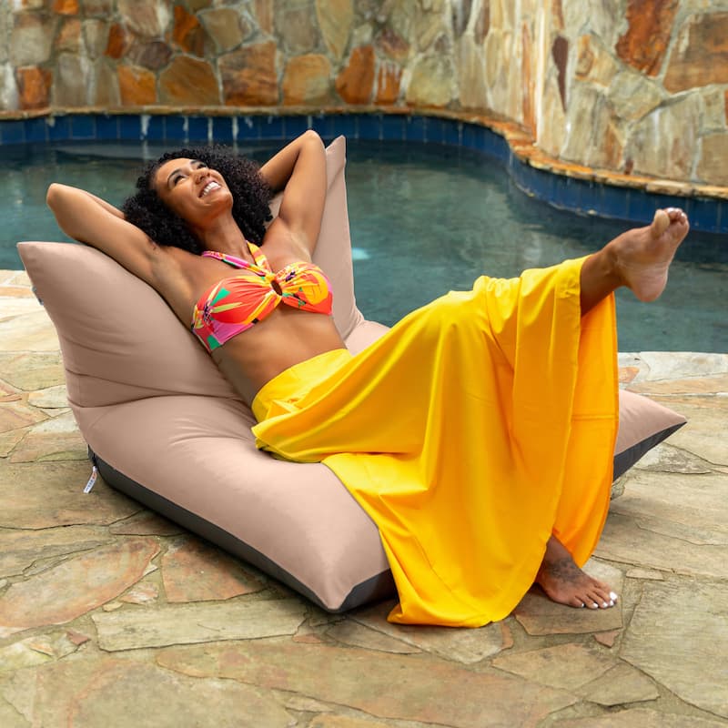 Deshi Sunbrella Patio Bean Bag Lounge Chair by Havenside Home