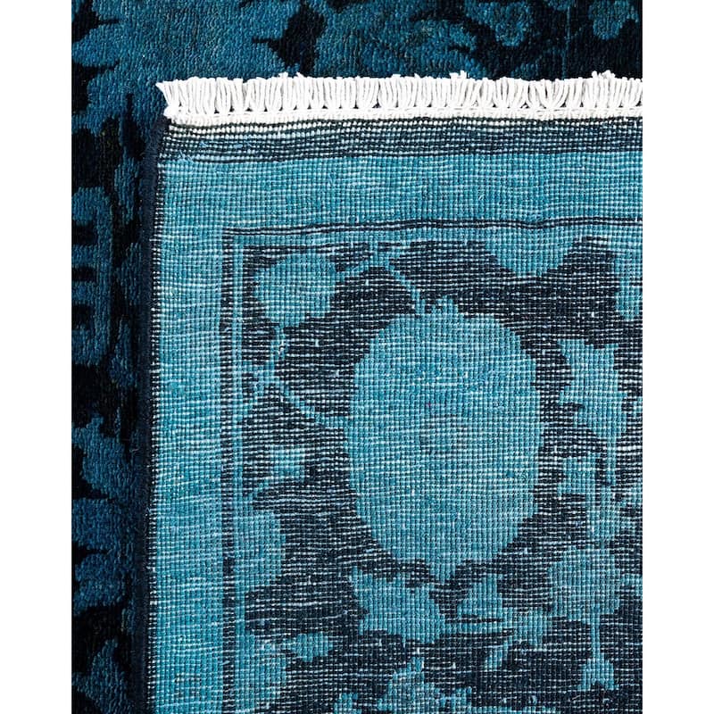 Contemporary Overdyed Wool Hand Knotted Area Rug - 4' 2" x 6' 0"