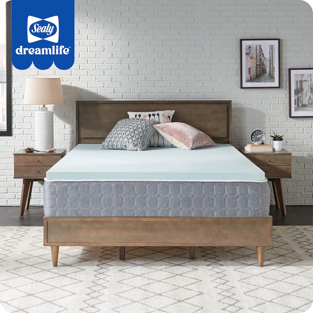 Sealy Dreamlife 1.5" Gel Memory Foam Mattress Topper - N/A