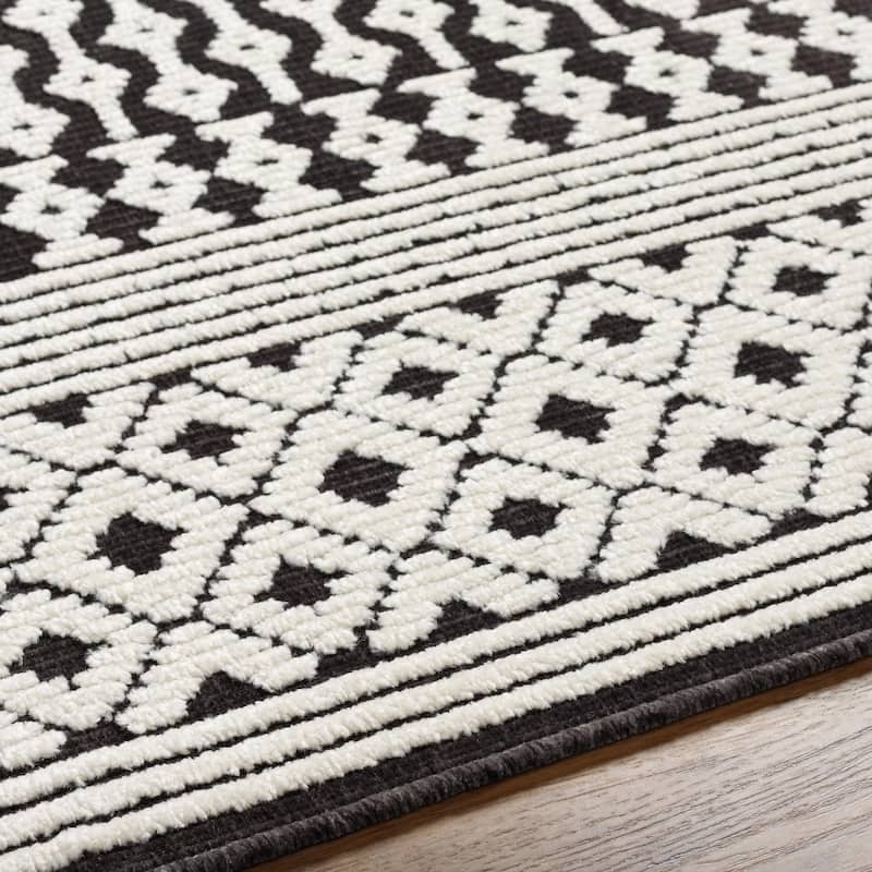 Livabliss Lyna Country Diamond Washable Area Rug