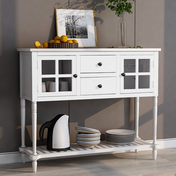 white farmhouse buffet server