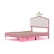 preview thumbnail 7 of 16, Twin Platform Bed with Crown-Shaped Headboard and Soft Light Strip, PU Upholstered Frame with Metal Legs