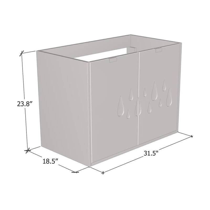 Teardrop 2D 80 Floating Bathroom Vanity (32" Width)