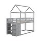 preview thumbnail 17 of 16, Twin/Twin House Bunk Bed with Shelves and Drawers