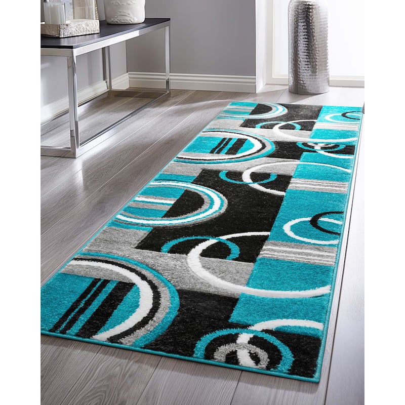 Well Woven Ruby Galaxy Waves Modern Geometric Area Rug