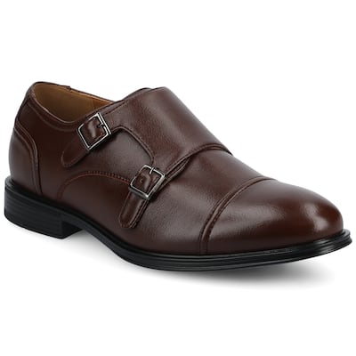 Vance Mens Dillon Cap-toe Double Monk Strap Dress Shoe