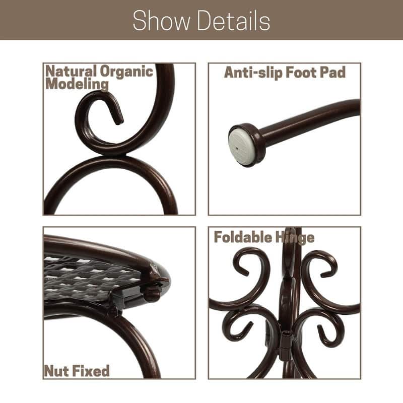 Metal Plant Stand Indoor Outdoor - 13.78 x 13.78x 22.5 inches