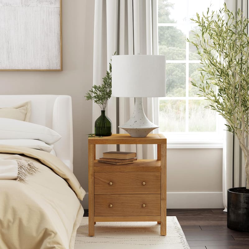 Nora 2 Drawer Nightstand - Natural