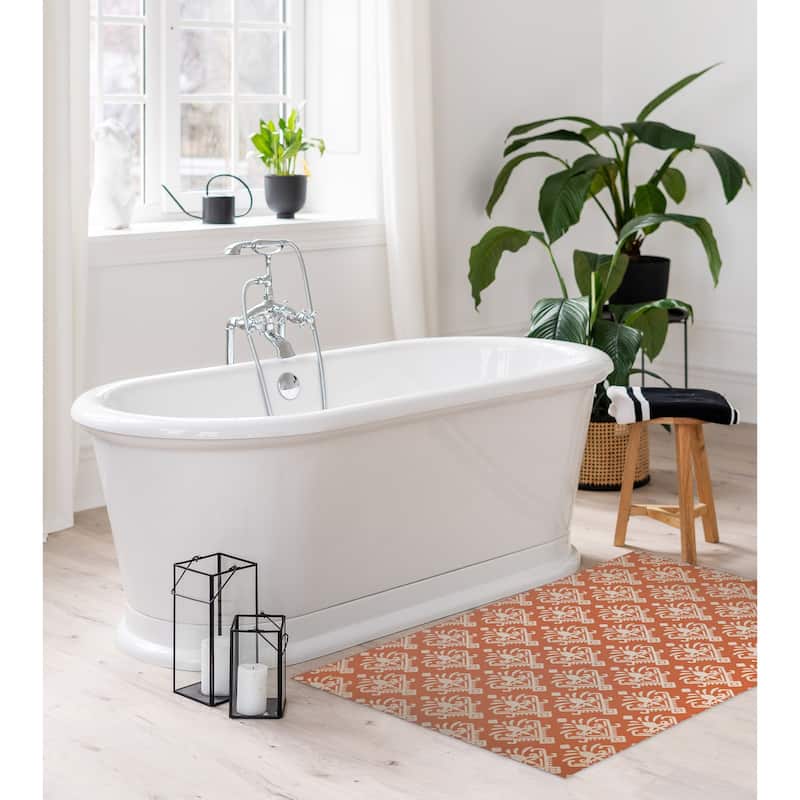 ANDOVER ORANGE Bath Rug By Kavka Designs