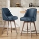 preview thumbnail 19 of 26, 26" Counter Height Swivel Bar Stool, Upholstered Counter Stools - 23.8" (D) x 21.7" (W) x 38" (H)