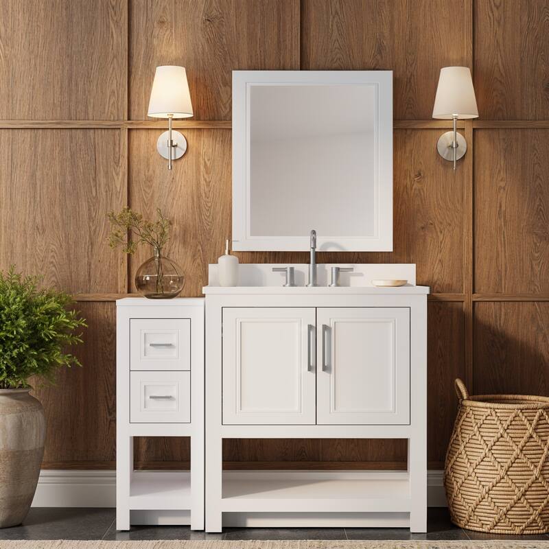 Blakely Vanity with Mirror and 12-inch Side Cabinet