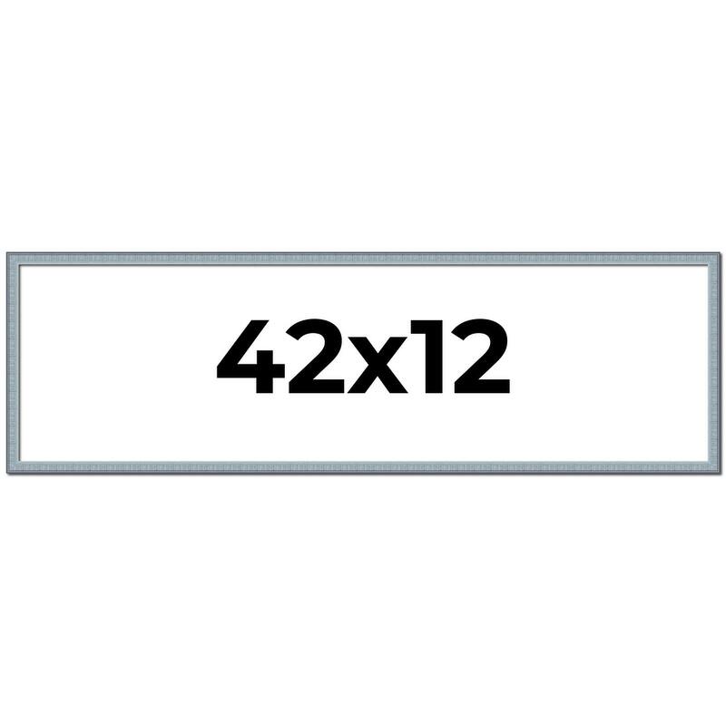42x12 Frame Rustic Sky Blue Solid Wood Picture Frame | 0.75 Inch