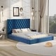 preview thumbnail 3 of 7, Full Size Upholstery Storage Platform Bed with Storage Space on both Sides and Footboard