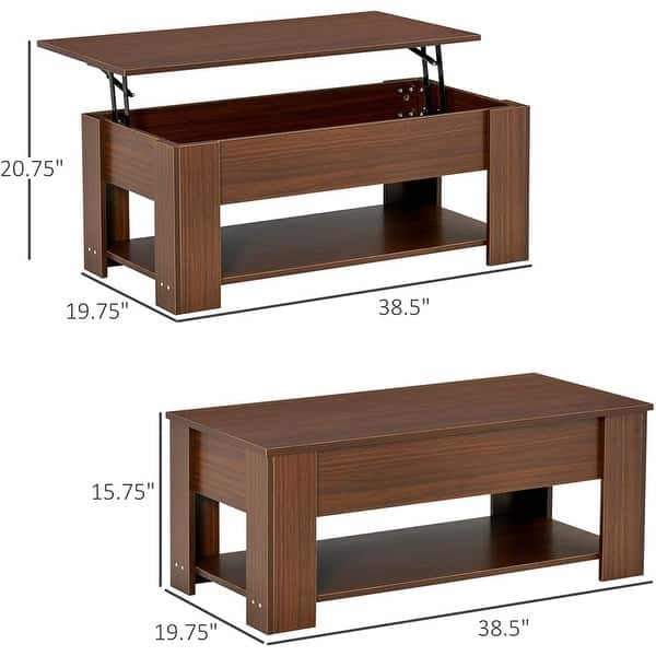 Solid Wood Lift Top Coffee Table and Lift Tabletop --41 inch - Bed Bath ...