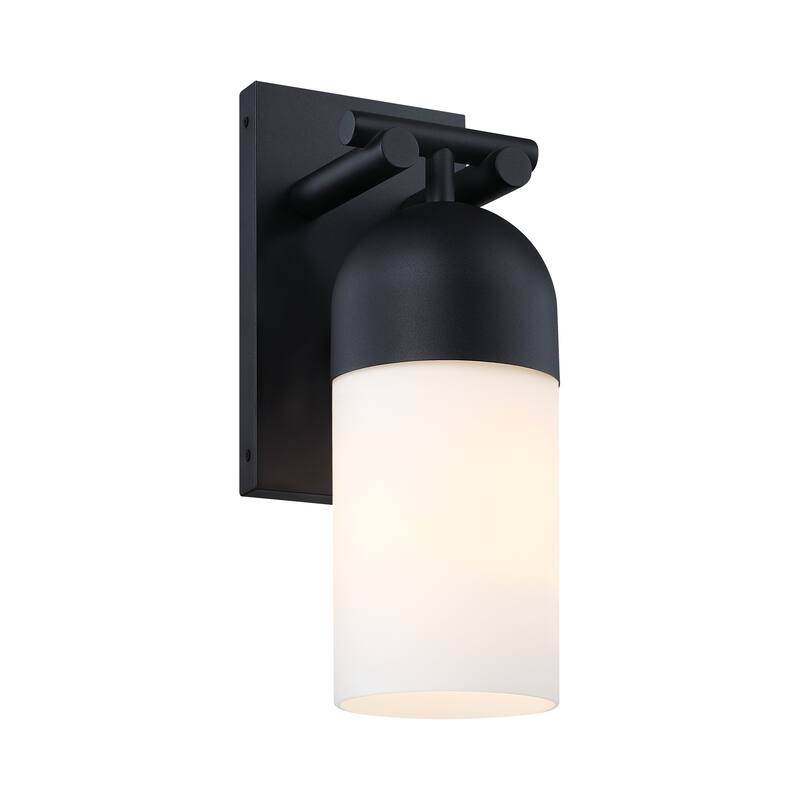 Ever Spring 7 in. 1-Light Black Outdoor Wall Sconce Light for Porches - 18