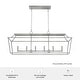 preview thumbnail 9 of 18, Hunter Laurel Ridge 6-Light Linear Chandelier - Kitchen Island, Dining Room - Modern Farmhouse, Candle, Industrial, Transitional