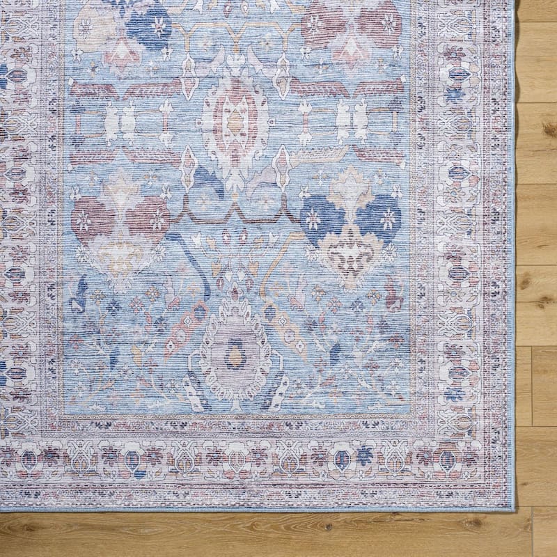 Livabliss Traditional Georgina Floral & Botanical Washable Area Rug