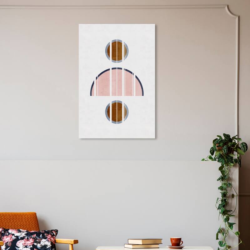Wynwood Studio Canvas Abstract Warm Shapes White and Light Pink Scandinavian Wall Art Canvas Print - 30 x 20