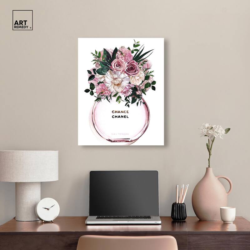 Floral Chance Fragrance Canvas by Art Remedy, Gallery Wrapped
