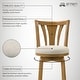 preview thumbnail 3 of 16, Elle Modern Swivel Bar Stool, Upholstered Counter Height Chair with Wood Frame