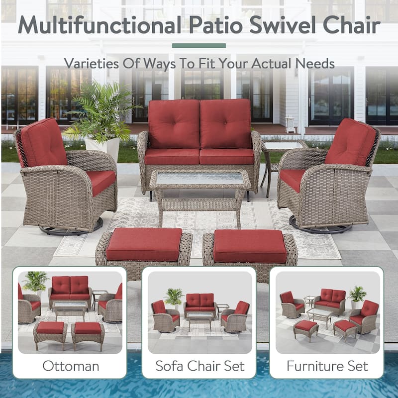 Outdoor Glider Bench Patio Loveseat for Balcony