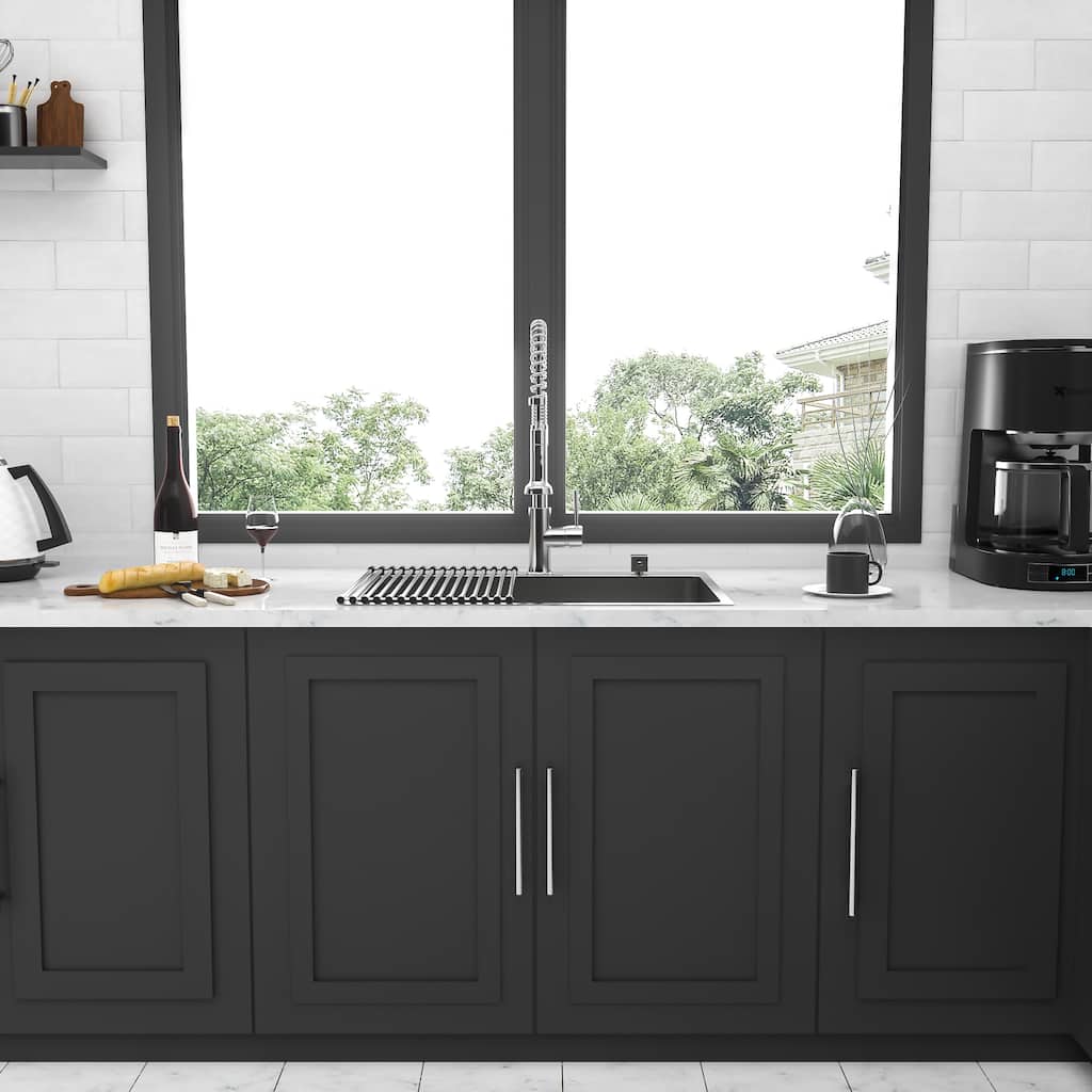 Drop-In 16 Gauge Single Bowl Stainless Steel Kitchen Sink in Brushed Nickel