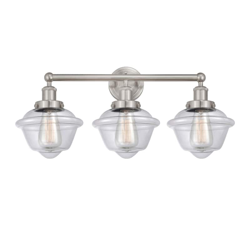 Innovations Lighting 616-3W-10-25 Oxford Vanity Oxford 3 Light 25" - Brushed Satin Nickel / Clear