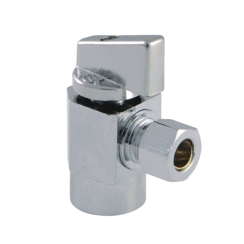Kingston Brass Columbia Quarter Turn Angle Stop Valve - Polished Chrome