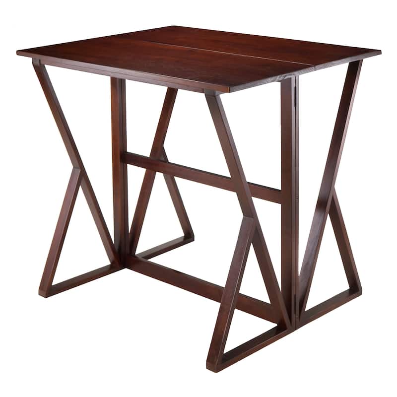 Harrington Drop Leaf High Table, Walnut - 39.37"W x 31.50"D x 36.22"H