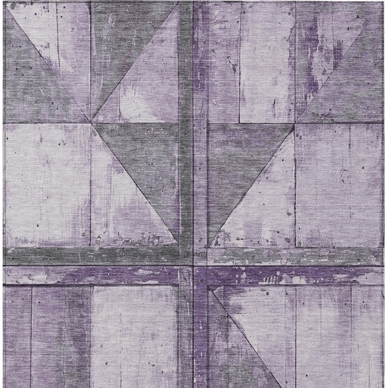 HomeRoots Geometric Transitional Rectangle Outdoor Rug