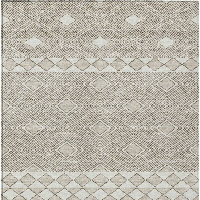 HomeRoots Geometric Transitional Rectangle Outdoor Rug