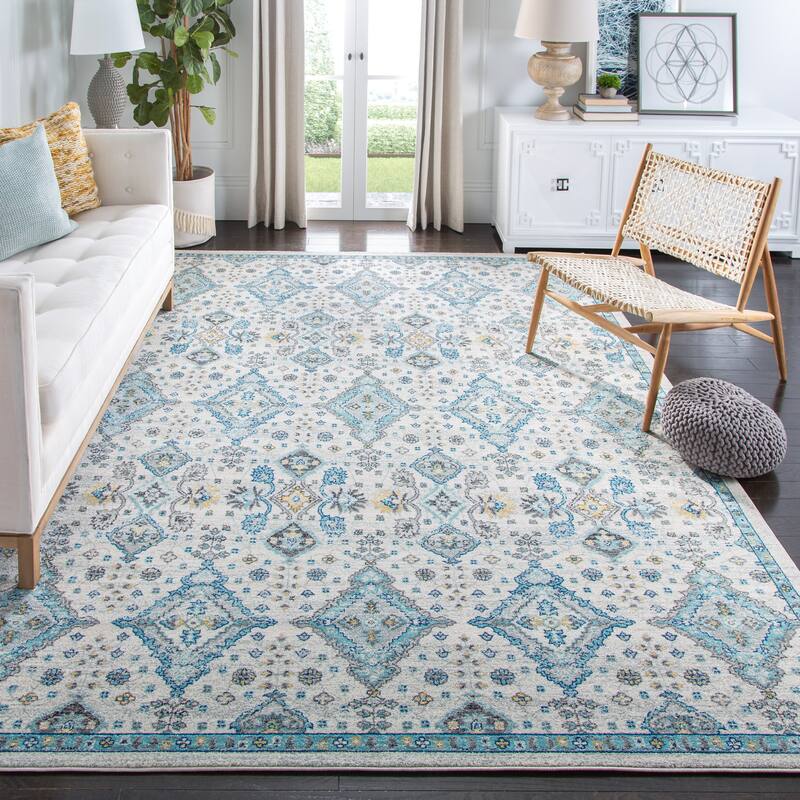 SAFAVIEH Evoke Tila Vintage Boho Shabby Chic Rug - 11' x 15' - Ivory/Light Blue