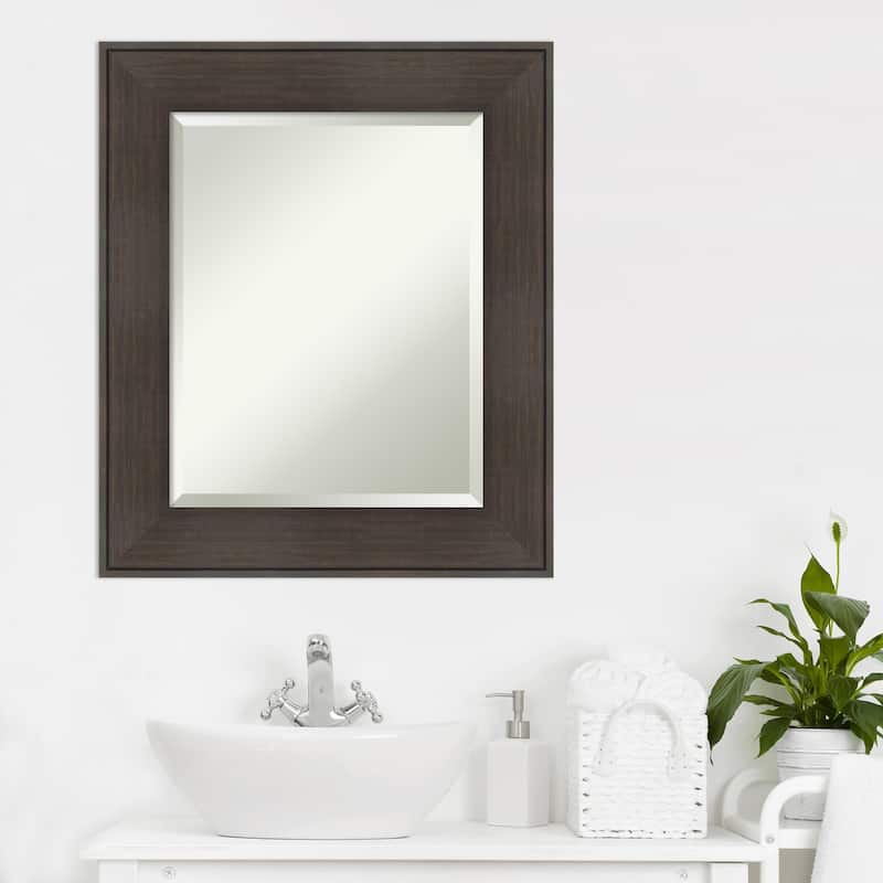 Beveled Bathroom Wall Mirror - William Frame