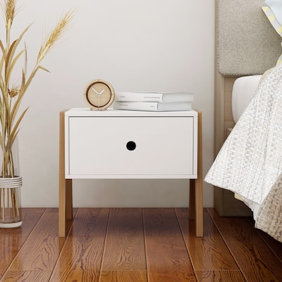 Wood Nightstand with 1 Drawer