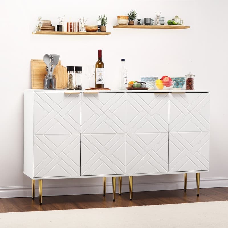Storage Cabinet, Wooden Buffet Sideboards for Kitchen