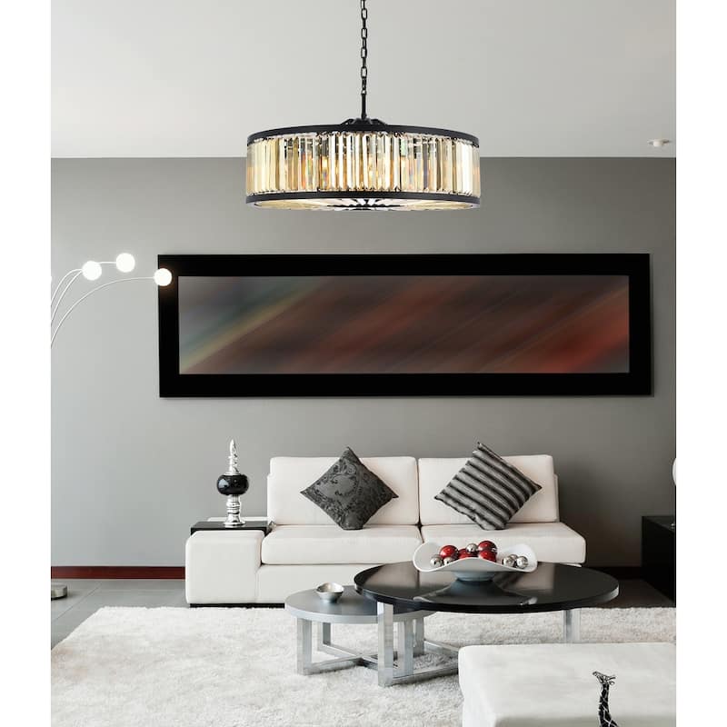 Royce Edge 10-Light Matte Black Chandelier