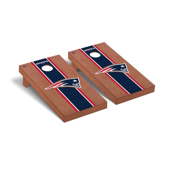 slide 2 of 5, New England Patriots NFL Football Rosewood Cornhole Board Set 2