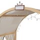 preview thumbnail 18 of 56, Wood Twin Size Bed Frame with Arched Roof, Floor Bed with Light and Curtain, Pull-out Kids Bed for Girls Boys Bedroom