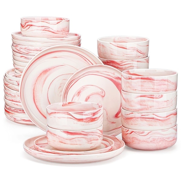 MALACASA LUNA 36-Piece Porcelain Dinnerware Set (Service for 12