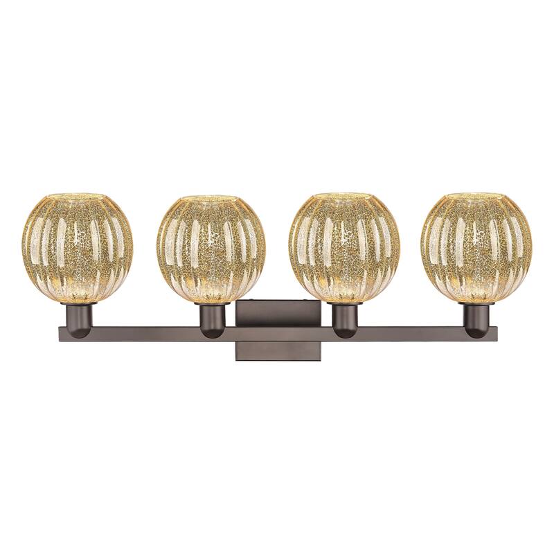 Innovations Lighting Downtown Urban - Preston - 4 Light 36" Globe Shade Bath Vanity Light