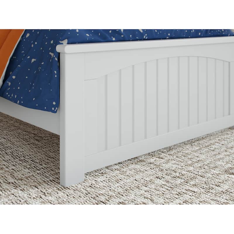Naples Solid Wood Low Profile Platform Bed with Matching Footboard