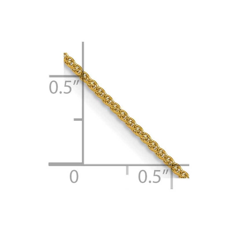 Curata 14k Yellow Gold Lobster Claw Closure .8mm Baby Wheat Chain Bracelet - 9 Inch