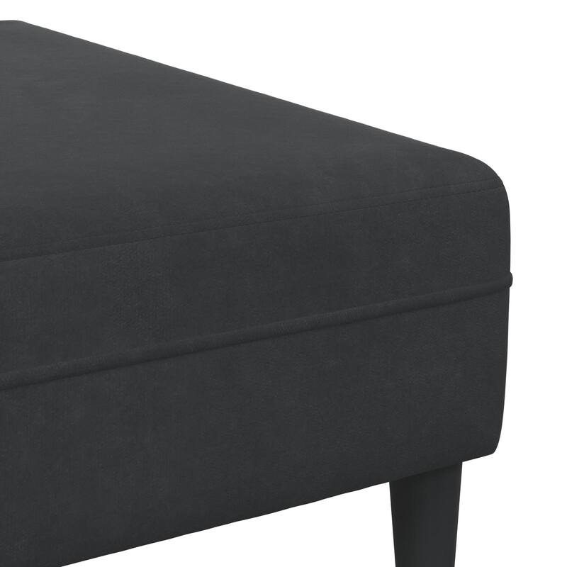 vidaXL Velvet Sofa with Cushion with Pillow Black/Dark Grey 208 cm Velvet