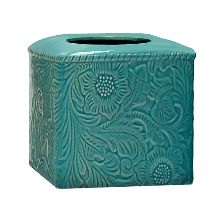 HiEnd Accents Savannah Ceramic Tissue Box Cover, 1PC