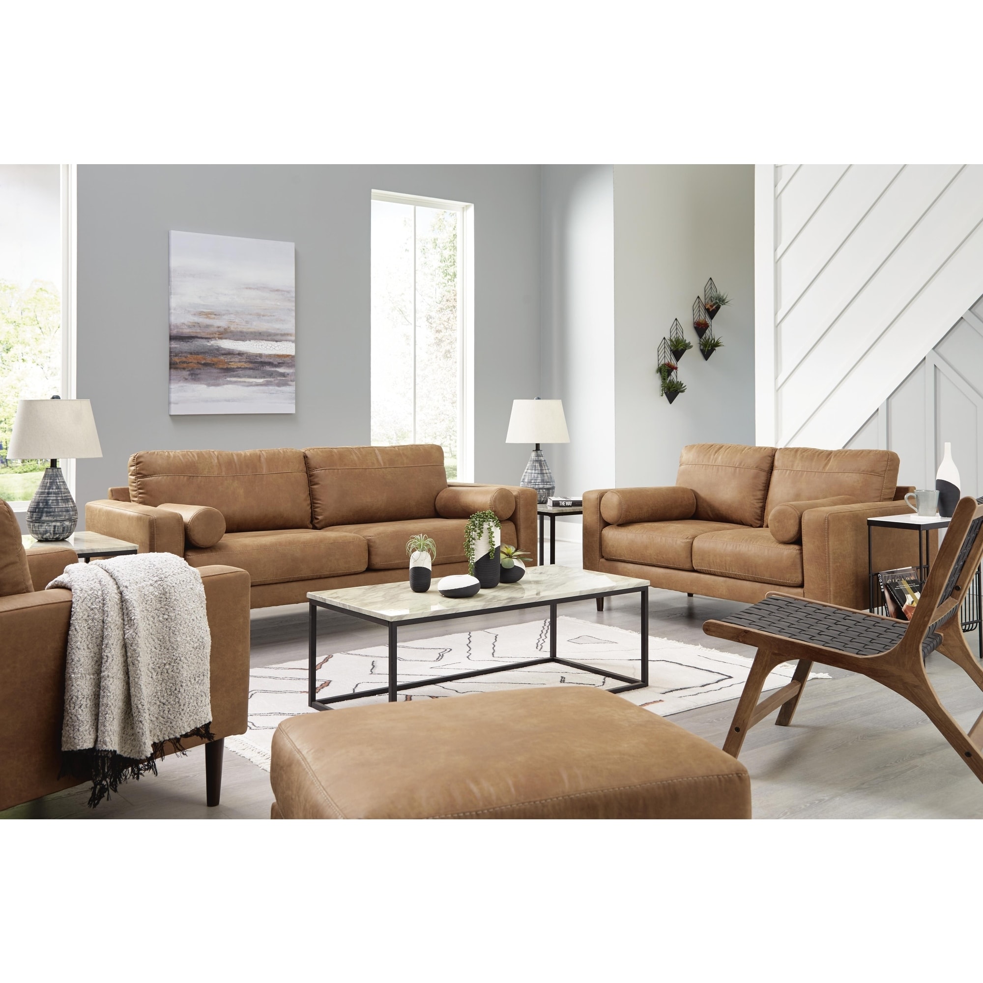 Signature Design by Ashley Telora Brown 4-Piece Upholstery Package - 85"W x 35"D x 35"H