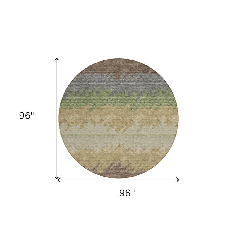 HomeRoots Striped Transitional Rectangle Outdoor Rug