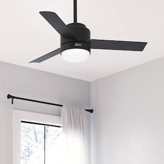Hunter 44" Gilmour Outdoor Ceiling Fan with LED Light, Handheld Remote, Damp-Rated - Transitional, Contemporary