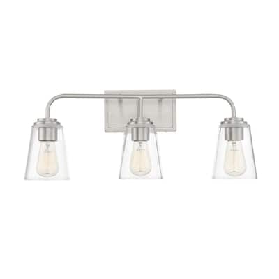 Meridian M80044 3 Light 24" Wide Bathroom Vanity Light with Tapered